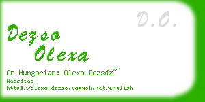 dezso olexa business card